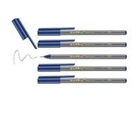 Edding 55 Feutre fin - Bleu acier - 10 stylos - Pointe,3 mm - Feutre de couleur pour écrire, dessiner, souligner, illustrer - pour enfants, adultes, l'école et le bureau à domicile ou en entreprise