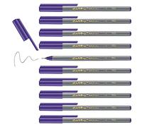 edding 55 Feutre fin - Violet - 10 stylos - Pointe,3 mm - Feutre de couleur pour écrire, dessiner, souligner, illustrer - pour enfants et adultes, l'école et le bureau à domicile ou en entreprise