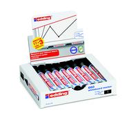 edding 660 Marqueur effaçable tableau blanc pointe ogive 1,5 - 3 mm noir (Pack Promo 17 + 3 OFFERTS)