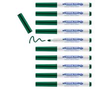 edding 661 Marqueur pour tableaux blancs - vert - 10 stylos - pointe ronde 1-2 mm - feutre effaçable pour tableaux blanc