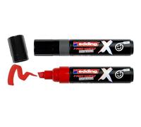 Edding 6900 X Marqueur multi-surfaces - Set couleur Rouge et Gris - 2 marqueurs acryliques - pointe biseautée 2-10 mm - peinture acrylique pour dessiner sur des vêtements, baskets, sacs à dos