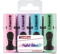 EDDING 7-4099 7 Boîtier de surligneurs Mini - Lot de 4 pastels assortis