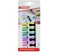 edding Surligneur 7 Mini - 5 tons pastel (jaune/orange/rose/bleu/vert) - pointe biseautée 1-3 mm