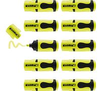 edding 7 Mini-surligneur - jaune fluorescent - 10 surligneurs - pointe biseautée 1-3 mm - petits surligneurs aux couleurs tendance - pour les bullet journals, l'école, l'université ou le bureau
