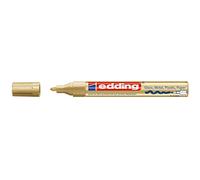 edding 750 marqueur peinture brillante - or - 10 feutres peinture brillante - pointe ronde 2-4mm - pour dessin, coloriage, scrapbooking - étanche, très opaque