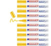 EDDING Lot de 10 Marqueurs Peinture Brillante 750 Jaune Pointe Ronde 2-4 mm