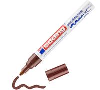 edding 750 Marqueur peinture brillante - marron - 1 feutre peinture brillante - pointe ronde 2-4mm - pour dessin, coloriage, scrapbooking - étanche, très opaque
