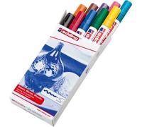 edding 750 Marqueur peinture brillante - multi-couleur - 10 feutres peinture brillante - pointe ronde 2-4mm - pour dessin, coloriage, scrapbooking - étanche, très opaque