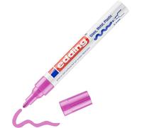 edding 750 Marqueur peinture brillante - rose - 1 feutre peinture brillante - pointe ronde 2-4mm - pour dessin, coloriage, scrapbooking - étanche, très opaque