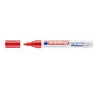 edding 750 marqueur peinture brillante - rouge - 10 feutres peinture brillante - pointe ronde 2-4mm - pour dessin, coloriage, scrapbooking - étanche, très opaque