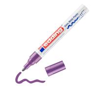 edding 750 Marqueur peinture brillante - violet - 1 feutre peinture brillante - pointe ronde 2-4mm - pour dessin, coloriage, scrapbooking - étanche, très opaque