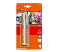 Edding 750 Marqueur Peinture Pointe Ogive Large Or/Argent Lot De 2 Import Royaume Uni