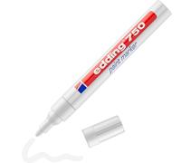 edding 750 PAINT MARKER PEN WHITE BULLET TIP LOW ODOUR 2-4mm Line
