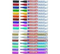 edding 751 Lot de 17 marqueurs pour vernis brillant 18 couleurs et de nombreuses gammes au choix