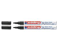 Edding 751 Lot de 2 marqueurs à peinture Pointe M Noir