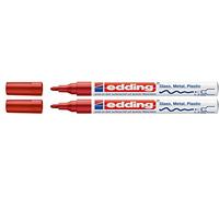 Edding 751 Lot de 2 marqueurs à peinture pointe moyenne Rouge