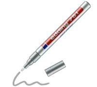 Edding 751 marqueur peinture - argent - 1 stylo - pointe ronde 1-2 mm - marqueur de peinture pour l'étiquetage du métal, verre, roche ou du plastique - résistant à la chaleur, permanent et étanche