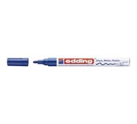 edding 751 Marqueur peinture brillante - bleu - 1 feutre peinture brillante - pointe ronde 1-2mm - pour dessin, coloriage, scrapbooking - étanche, très opaque