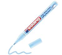 edding 751 Marqueur peinture brillante - bleu pastel - 1 feutre peinture brillante - pointe ronde 1-2mm - pour dessin, coloriage, scrapbooking - étanche, très opaque