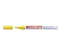 edding 751 Marqueur peinture brillante - jaune - 1 feutre peinture brillante - pointe ronde 1-2mm - pour dessin, coloriage, scrapbooking - étanche, très opaque, Unité