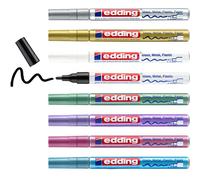 Marqueurs Peinture Edding 751 Pointe Fine - Métallique et Pastel - 8 pcs G