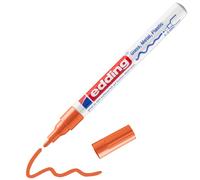 edding 751 Marqueur peinture brillante - orange - 1 feutre peinture brillante - pointe ronde 1-2mm - pour dessin, coloriage, scrapbooking - étanche, très opaque