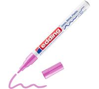 edding 751 Marqueur peinture brillante - rose - 1 feutre peinture brillante - pointe ronde 1-2mm - pour dessin, coloriage, scrapbooking - étanche, très opaque