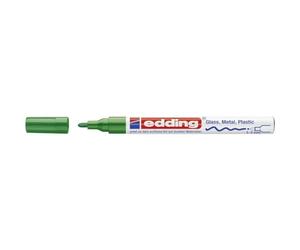 edding 751 Marqueur peinture brillante - vert - 1 feutre peinture brillante - pointe ronde 1-2mm - pour dessin, coloriage, scrapbooking - étanche, très opaque
