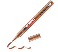 edding 753 marqueur peinture brillante calligraphie - cuivre - 1 marqueur peinture - pointe calligraphique 1-2,5 mm - pour verre, pierre, plastique, papier - imperméable, très opaque - lettrage, bujos