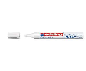 Edding 755 Marqueur Peinture Calligraphie Largeur de trait : 1-4 mm Blanc - Lot de 10
