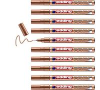 edding 780 marquer peinture brillante - cuivre - 10 feutres peinture brillante - pointe extra fine,8 mm - pour dessin, coloriage, scrapbooking - étanche, très opaque