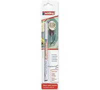 edding 780 Marqueur peinture brillante - blanc - 1 feutre peinture brillante - pointe extra fine,8 mm - pour dessin, coloriage, scrapbooking - étanche, très opaque, Blister
