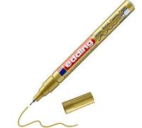 edding 780 Marqueur peinture brillante - or - 1 feutre peinture brillante - pointe extra fine,8 mm - pour dessin, coloriage, scrapbooking - étanche, très opaque
