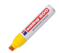 edding 800 Marqueur permanent - jaune - 1 stylo - pointe biseautée 4-12 mm - pour des marquages larges - sèche vite, résiste à l'eau et aux frottements - pour carton, plastique, bois, métal, verre