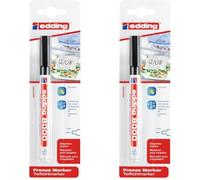 edding 8000 marqueur pour surgelés - noir - 1 marqueur résistant au gel - pointe ronde 1 mm - pour l'étiquetage des sacs et récipients de congélation - idéal pour les chambres froides, laboratoires