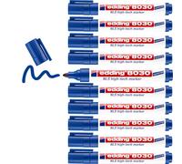 edding Marqueur 8030 NLS High-Tech - inoxydable - pointe ronde 1,5–3 mm - bleu x10