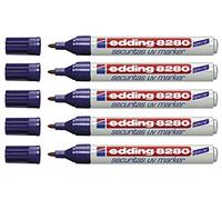 Edding 8280 Lot de 5 marqueurs UV à pointe ronde
