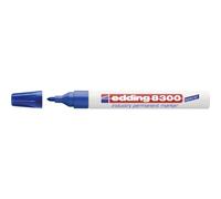 edding 8300 marqueur permanent spécial industrie - bleu - pointe ronde 1,5-3 mm - pour marquer de façon permanente des surfaces légèrement huileuses et poussiéreuses