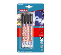 Edding 8400 Marqueur Cd Pointe Ogive Noir Lot De 4 Import Royaume Uni