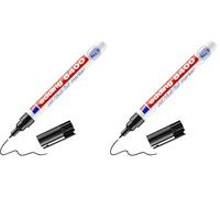 Edding 8400 marqueur pour CD/DVD/BD - noir - 1 stylo - pointe ronde 0,5-1 mm - pour un marquage longue durée des CD, DVD et disques Blu-ray (Lot de 2)