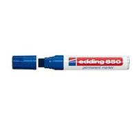 Edding Marqueur indélébile 850 - pointe biseautée 5-15 mm - lot de 5 Bleu