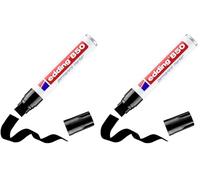 Edding 850 Marqueur permanent - noir - 1 stylo - pointe biseautée 5-15 mm - pour des marquages larges - sèche vite, résiste à l'eau et aux frottements - pour carton, plastique, bois, métal, verre