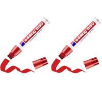Edding 850 Marqueur permanent - rouge - 1 stylo - pointe biseautée 5-15 mm - pour des marquages larges - sèche vite, résiste à l'eau et aux frottements - pour carton, plastique, bois, métal, verre