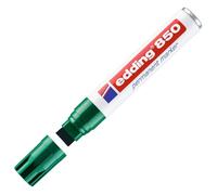 edding 850 Marqueur permanent - vert - 1 stylo - pointe biseautée 5-15 mm - pour des marquages larges - sèche vite, résiste à l'eau et aux frottements - pour carton, plastique, bois, métal, verre