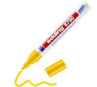 edding 8750 Marqueur peinture spécial industrie - jaune - 1 stylo - pointe ronde 2-4 mm - pour écrire sur une surface poussiéreuse, légèrement huileuse, pneu, métal, verre et du bois - permanent