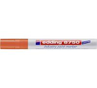 Edding 8750 Marqueur Peinture Spécial Industrie - Orange - 1 Stylo - Pointe Ronde 2-4 Mm - Pour Écrire Sur Une Surface Poussiéreuse, Légèrement Huileuse, Pneu, Métal, Verre Et Du Bois - Permanent