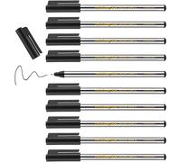 Edding 88 Feutre Fin - Noir - 10 Stylos - Pointe Ronde,6 Mm - Feutre Fin Pour Une Écriture Fine Et Précise, Pour Souligner, Dessiner - Pour Le Bureau, L'école Et La Maison.[G1545]