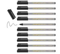 Edding 88 Fine Felt Tip Pen - Black - 10 Pens - Round Nib, 6 Mm - Fine Felt Tip For Fine And Accurate Writing, Underlining, Drawing - For Office, School And Home
