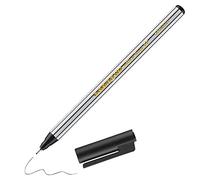 edding Feutre extra-fin office liner 89 – Noir EF 0,3 mm, corps rayé noir/blanc, capuchon noir