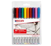 edding 89 Feutre fin - Etui de 10 couleurs vives - Pointe ronde extra-fine,3 mm - Feutre fin pour une écriture fine et précise, pour souligner, dessiner - pour le bureau, l'école et la maison